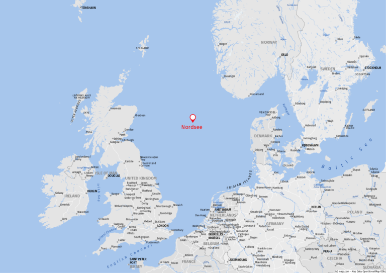 Wie groß ist die Nordsee?